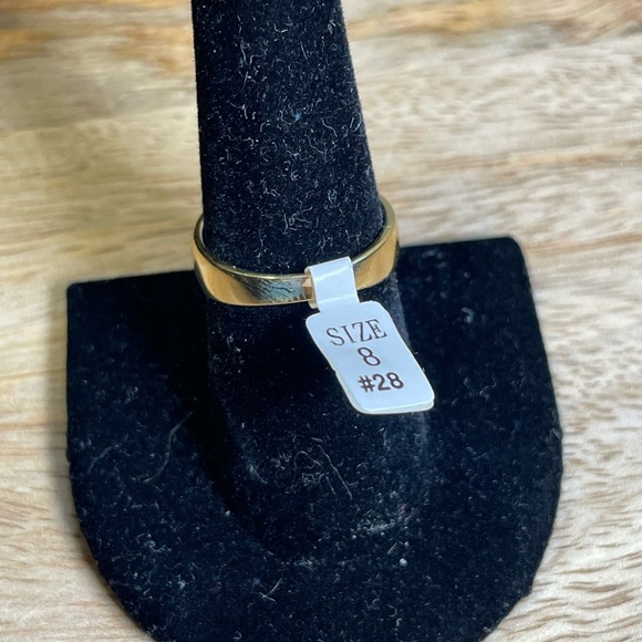 Vintage Deadstock 18KT Gold Filled Ring with Natural Tourmaline & Quartz Crystal - Picture 5 of 5